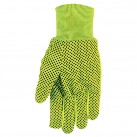 MCR Safety 8808Y PVC Dotted Cotton Canvas Gloves - Knit Wrist - Yellow