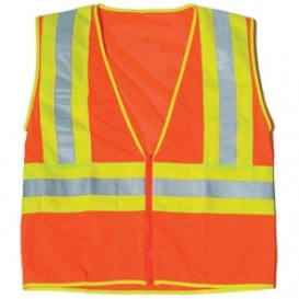 Diamond Rubber Type R Class 2 Mesh Safety Vest: Orange