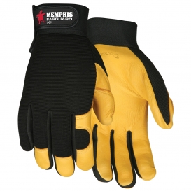 Memphis 901 Grain Deerskin Multi-Task Gloves - Spandex Back - Velcro Closure
