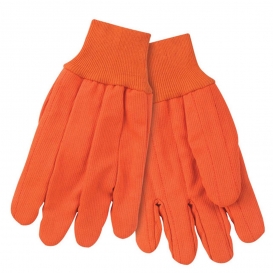 orange cotton gloves