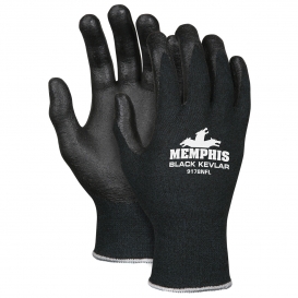 Memphis 9178NF Kevlar Gloves - 13 Gauge Kevlar Shell - Nitrile Foam Coated Palm/Fingers - Black