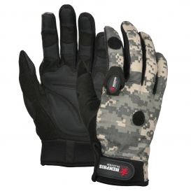 Memphis 924WW Multi-Task Gloves - Synthetic Palm with Padding - 2 LED Lights - Digital Camo