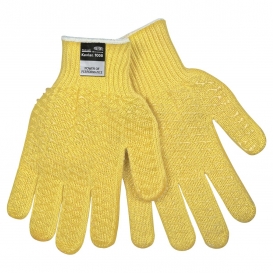 MCR Safety 9370H String Knit Gloves - 7 Gauge DuPont Kevlar Fibers - PVC Honey Grip both Sides