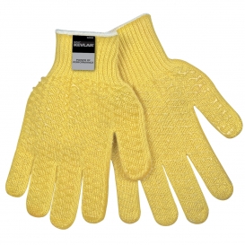 Memphis 9370H String Knit Gloves - 7 Gauge DuPont Kevlar Fibers - PVC Honey Grip both Sides