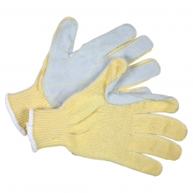 MCR Safety 9380 Kevlar Leather Palm Gloves - 7 Gauge Kevlar Outer/Cotton Inner Shell