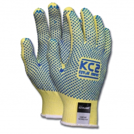 MCR Safety 9388 KC-2 Kevlar Gloves - 13 Gauge - Dots on Both Side - Cut Resistant - Yellow