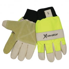 Memphis 940HV Xcavator Grain & Split Pig Double Palm Gloves - Sock Lined with Foam