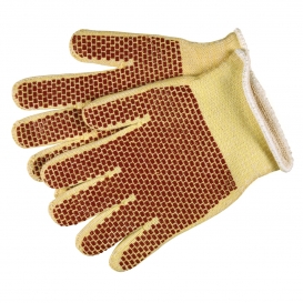MCR Safety 9470K Kevlar/Cotton Gloves - 2 Sided Nitrile Block Coating - Yellow