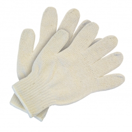 Memphis 9506 String Knit Gloves - 7 Gauge Heavy Weight Cotton/Polyester - Hemmed - Natural