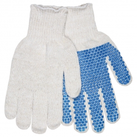 Memphis 9650MB String Knit Gloves - 7 Gauge Cotton/Polyester - 1-Sided PVC Blocks