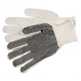 Memphis Gloves 1-Sided PVC Dots, Economy Weight, Natural