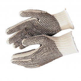 Memphis 9660 String Knit Gloves - 7 Gauge Cotton/Polyester - PVC Dots Both Sides
