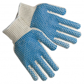 MCR Safety 9660MB String Knit Gloves - 7 Gauge Cotton/Polyester - Two-Sided PVC Blocks