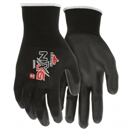MCR Safety 96699 Economy PU Coated Gloves - 13 Gauge Polyester Shell - Black