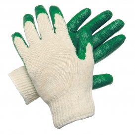 Memphis 9681S Latex Coated Palm & Fingertip Gloves - 10 Gauge Cotton/Polyester Shell - Small