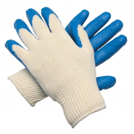 Memphis 9682L Latex Coated Palm & Fingertips Gloves - 10 Gauge Cotton/Polyester Shell