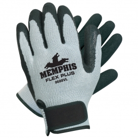 Memphis 9688V FlexPlus Latex Palm Gloves - 10 Gauge Cotton/Polyester - Adjustable Wrist