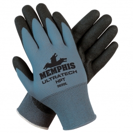 Memphis 9699 Gloves UltraTech HPT Coated Gloves - 15 Gauge Nylon Shell - Blue