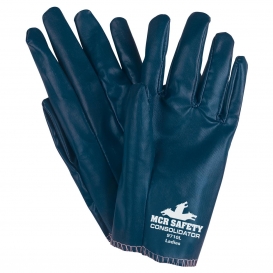 MCR Safety 9710 Ladies Consolidator Premium Nitrile Cut & Sewn Gloves - Interlock Liner