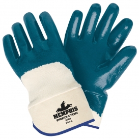 Memphis 9760 Predator Gloves - Nitrile Dipped Palm & Over the Knuckle Coated - Safety Cuff