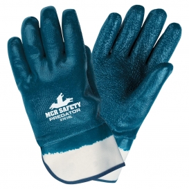 MCR Safety 9761R Predator Fully Coated Rough Nitrile Gloves - Safety Cuff