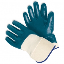 MCR Safety 97960 Nitrile Palm & Finger Coating on Jersey Liner Gloves - Safety Cuff