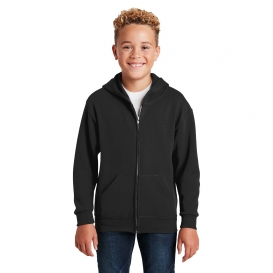 Jerzees 993B Youth NuBlend Full-Zip Hooded Sweatshirt - Black