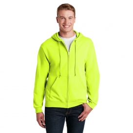Jerzees 993M NuBlend Full-Zip Hooded Sweatshirt - Safety Green