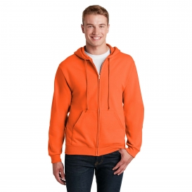 Jerzees 993M NuBlend Full-Zip Hooded Sweatshirt - Safety Orange