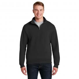 Jerzees 995M NuBlend 1/4-Zip Cadet Collar Sweatshirt - Black