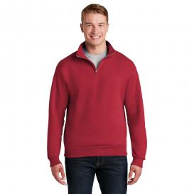 Jerzees 995M NuBlend 1/4-Zip Cadet Collar Sweatshirt - True Red