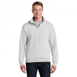 Jerzees 995M NuBlend 1/4-Zip Cadet Collar Sweatshirt - White
