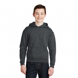 Jerzees 996Y Youth NuBlend Pullover Hooded Sweatshirt - Black Heather