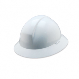 North A119R Everest ANSI Type II Full Brim Hard Hat - Ratchet Suspension - White