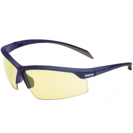 North Relentless Safety Eyewear - Blue Frame - Amber Lens