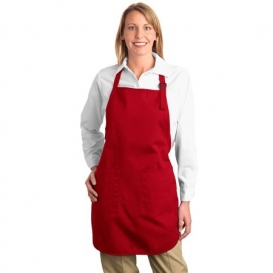 Port Authority A500 Full Length Apron with Pockets - Red