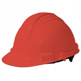 North A59R Peak Hard Hat - Plastic Suspension with Ratchet Adjustment - Red