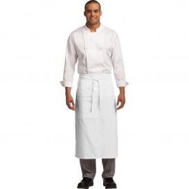 Port Authority A701 Easy Care Full Bistro Apron with Stain Release - White