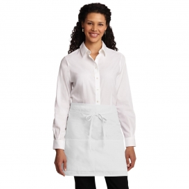 Port Authority A706 Easy Care Half Bistro Apron with Stain Release - White