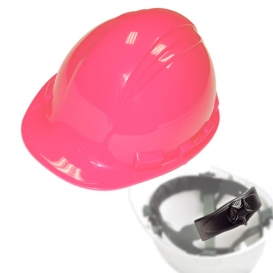 North A79R Peak Hard Hat - Nylon Suspension with Ratchet Adjustment - Hot Pink