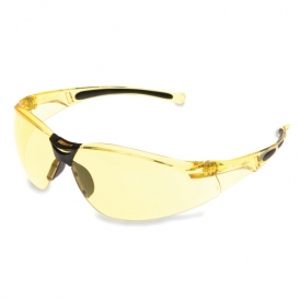 North A800 Series Safety Glasses - Amber Frame - Amber Lens