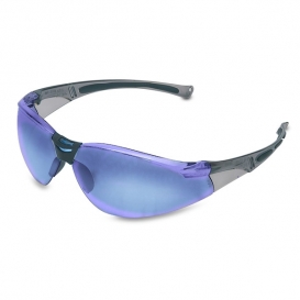 North A800 Series Safety Glasses - Gray Frame - Blue Mirror Lens