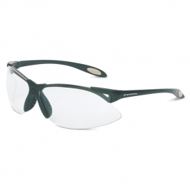 North A900 Series Safety Glasses - Black Frame - Clear Lens Scratch Resistant