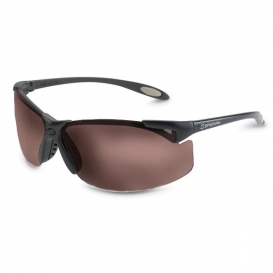 North A900 Series Safety Glasses - Black Frame - Gray Lens ANSI and CSA Approved