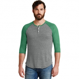Alternative AA1989 Eco-Jersey 3/4-Sleeve Raglan Henley