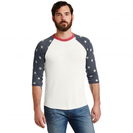 Alternative AA2089 Eco-Jersey Baseball T-Shirt - Stars