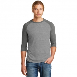 Alternative AA5057 Dugout 3/4-Sleeve Vintage 50/50 Tee - Smoke / Vintage Coal