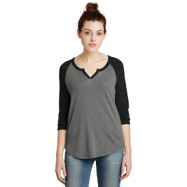 Alternative AA5060 Outfield 3/4-Sleeve Vintage 50/50 Tee - Vintage Coal / Black