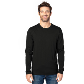 Threadfast 100LS Unisex Ultimate CVC Long-Sleeve T-Shirt - Black