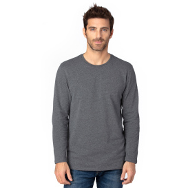 Threadfast 100LS Unisex Ultimate CVC Long-Sleeve T-Shirt - Charcoal Heather